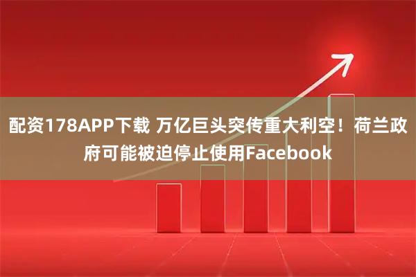配资178APP下载 万亿巨头突传重大利空！荷兰政府可能被迫停止使用Facebook