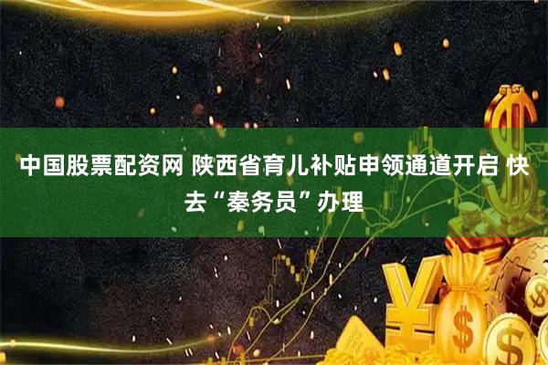 中国股票配资网 陕西省育儿补贴申领通道开启 快去“秦务员”办理